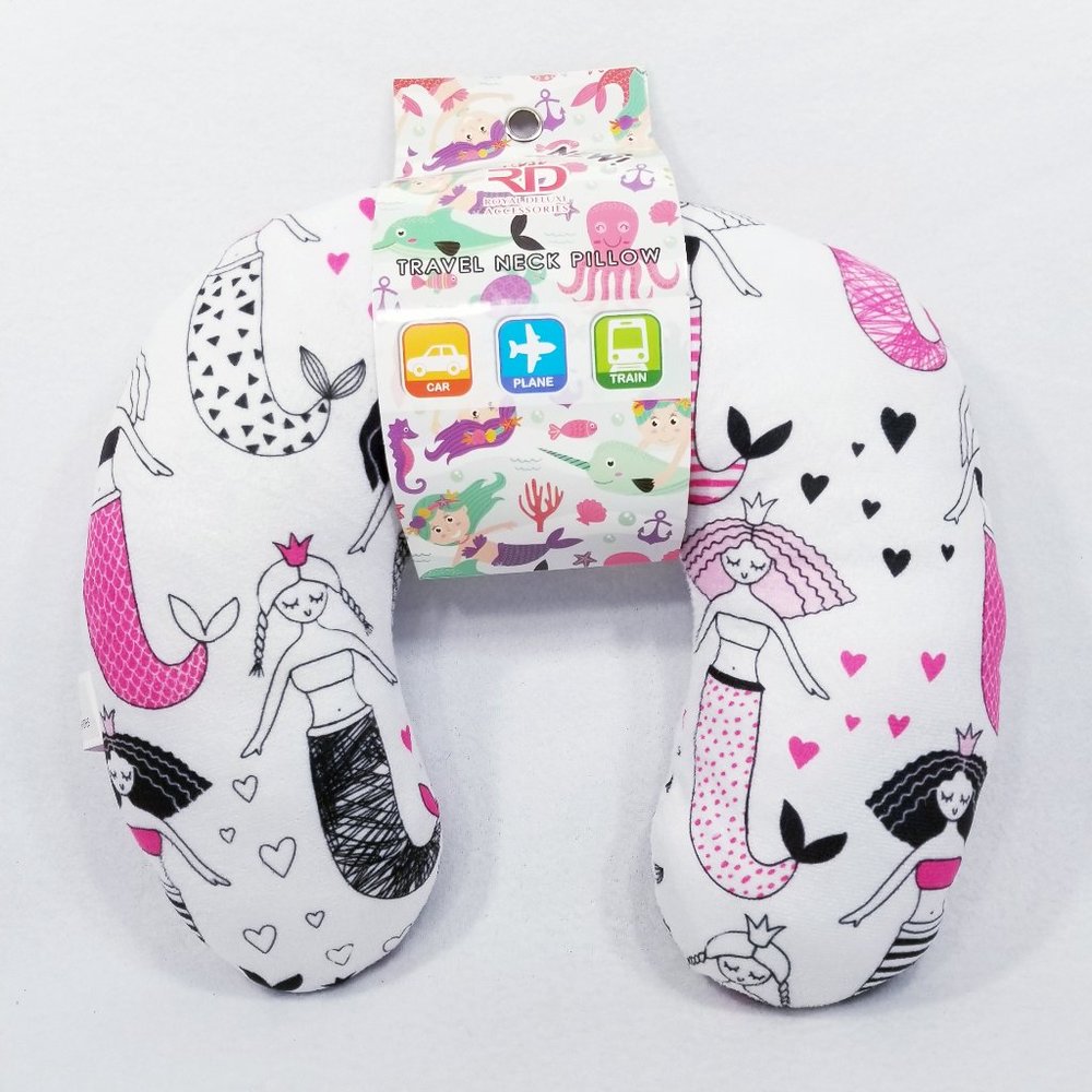 Royal Deluxe Mermaid Motif Travel Neck Pillow -NWT